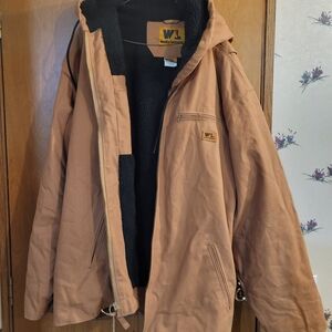 Wells Lamont Sherpa Lined Canvas Hooded Jacket 4 XL
